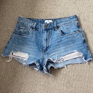 BP Nordstrom, medium blue wash denim shorts